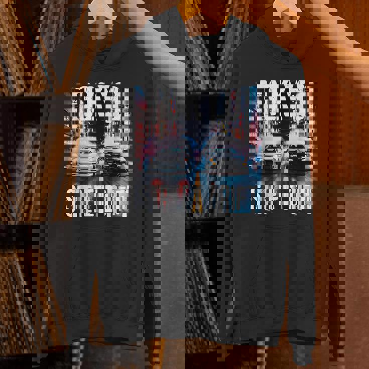 Jdm日本人ドリフトレースカー2台 東京ストリートドリフト夜 パーカー