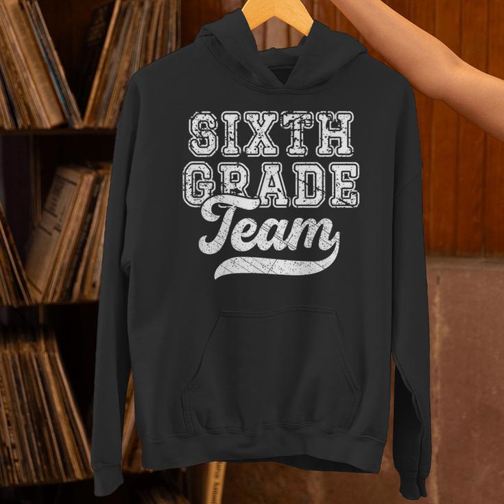 Kids Teacher Sixth Grade Retro Back To School Team 6th Grade Unisex Hoodie, gift for family, gift for coworker Kids Teacher Sixth Grade Retro Back To School Team 6th Grade Unisex Hoodie, gift for family, gift for coworker