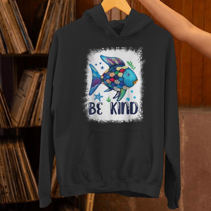 Be Kind Rainbow Fish Teacher Life Back To School Teaching Men Women Unisex Hoodie, gift for family, gift for coworker
