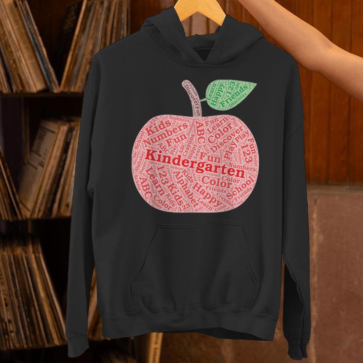 Kindergarten Apple Word Art For Teachers & Students Unisex Hoodie, gift for family, gift for coworker Kindergarten Apple Word Art For Teachers & Students Unisex Hoodie, gift for family, gift for coworker