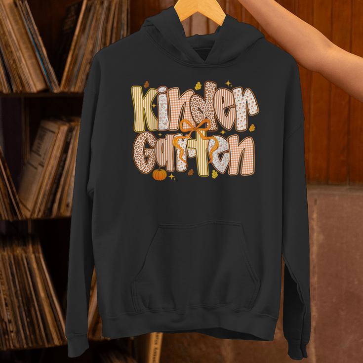 Kindergarten Teacher Fall Pumpkin Autumn Cute Unisex Hoodie, gift for family, gift for coworker Kindergarten Teacher Fall Pumpkin Autumn Cute Unisex Hoodie, gift for family, gift for coworker