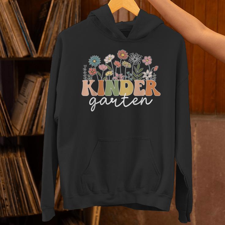 Kindergarten Teacher Wildflower Back To School Floral Outfit Men Women Unisex Hoodie, gift for family, gift for coworker