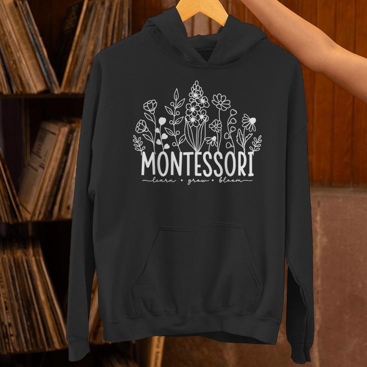 Learn Grow Bloom Wildflowers Appreciation Montessori Teacher Unisex Hoodie, gift for family, gift for coworker Learn Grow Bloom Wildflowers Appreciation Montessori Teacher Unisex Hoodie, gift for family, gift for coworker