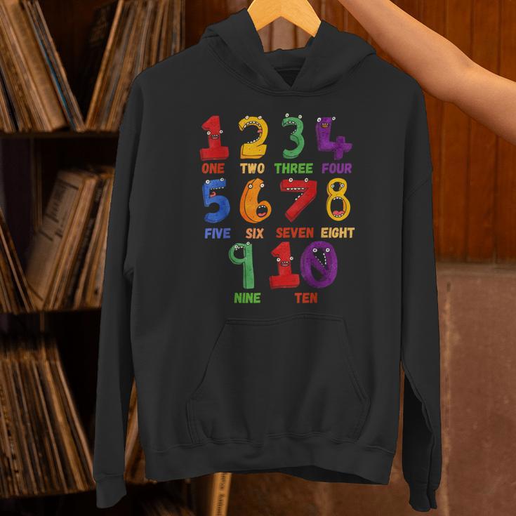 Learning Math Numbers Counting Back To School Teacher For Men Women Girls Kids Unisex Hoodie, gift for family, gift for coworker