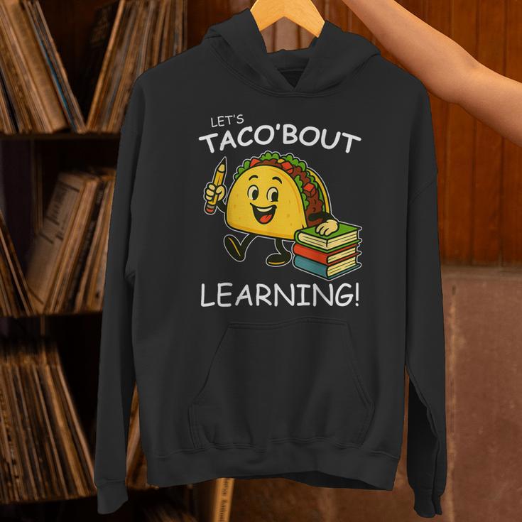 Let's Taco Bout Learning Back To School Teacher Kids Unisex Hoodie, gift for family, gift for coworker Let's Taco Bout Learning Back To School Teacher Kids Unisex Hoodie, gift for family, gift for coworker