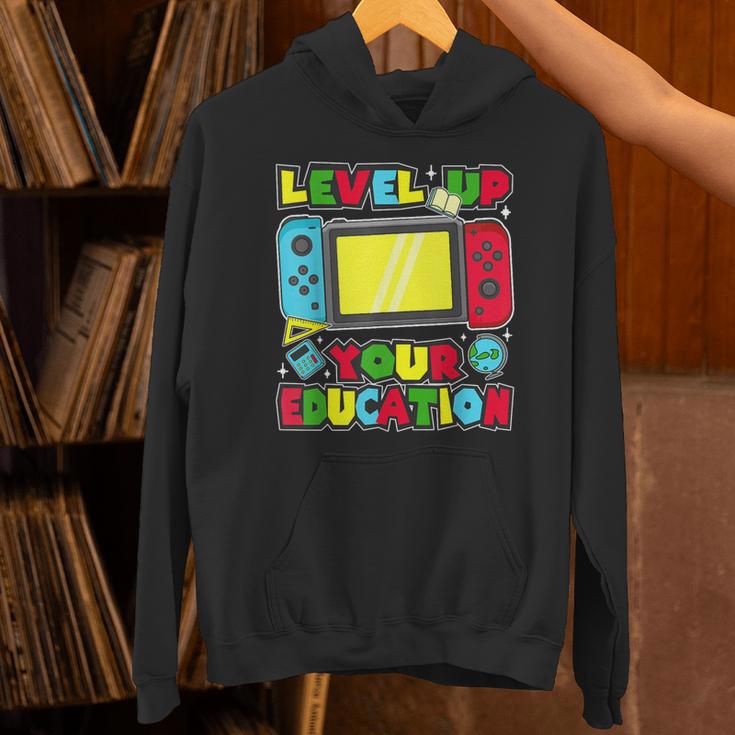Level Up Your Education Gaming Inspired Teacher Gamers Unisex Hoodie, gift for family, gift for coworker Level Up Your Education Gaming Inspired Teacher Gamers Unisex Hoodie, gift for family, gift for coworker