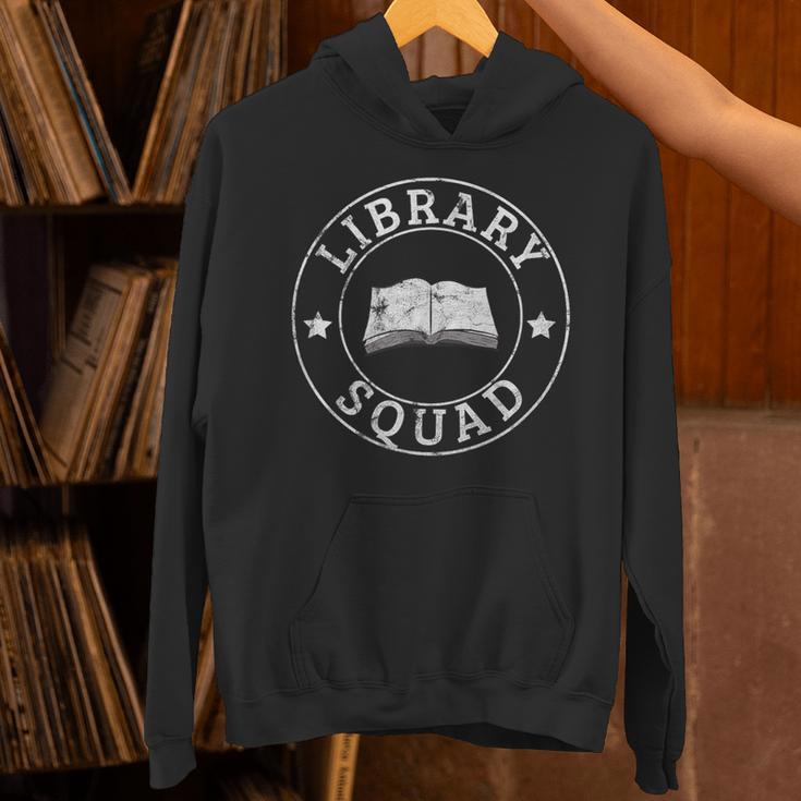 Library Squad Librarian Staff Teacher Group Matching For Men Women Unisex Hoodie, gift for family, gift for coworker