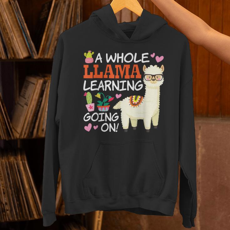 Llama Learning T Shirt Teachers Students Alpaca Lovers Unisex Hoodie, gift for family, gift for coworker