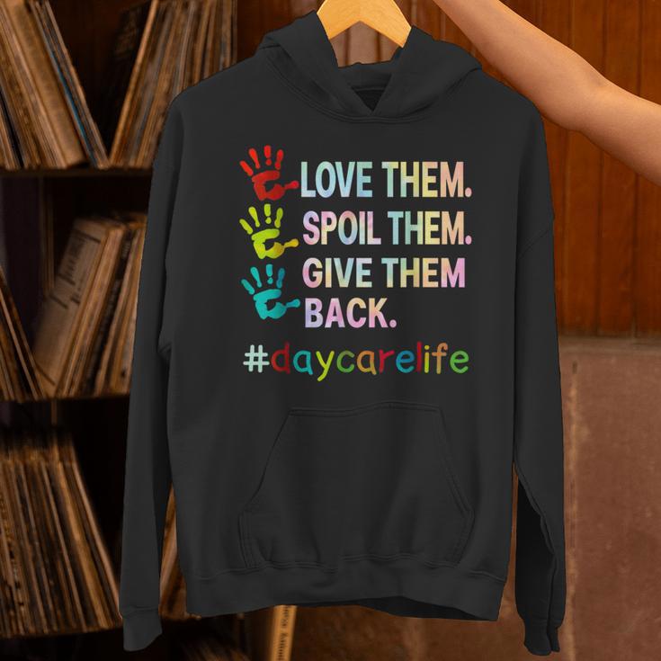 Love Daycare Provider Childcare Teacher Tie Dye Unisex Hoodie, gift for family, gift for coworker Love Daycare Provider Childcare Teacher Tie Dye Unisex Hoodie, gift for family, gift for coworker