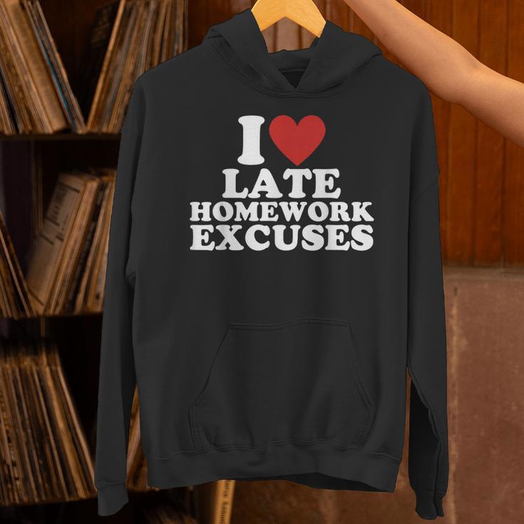 I Love Late Homework Excuses Sarcastic Teacher Lie For Men Women Unisex Hoodie, gift for family, gift for coworker I Love Late Homework Excuses Sarcastic Teacher Lie For Men Women Unisex Hoodie, gift for family, gift for coworker