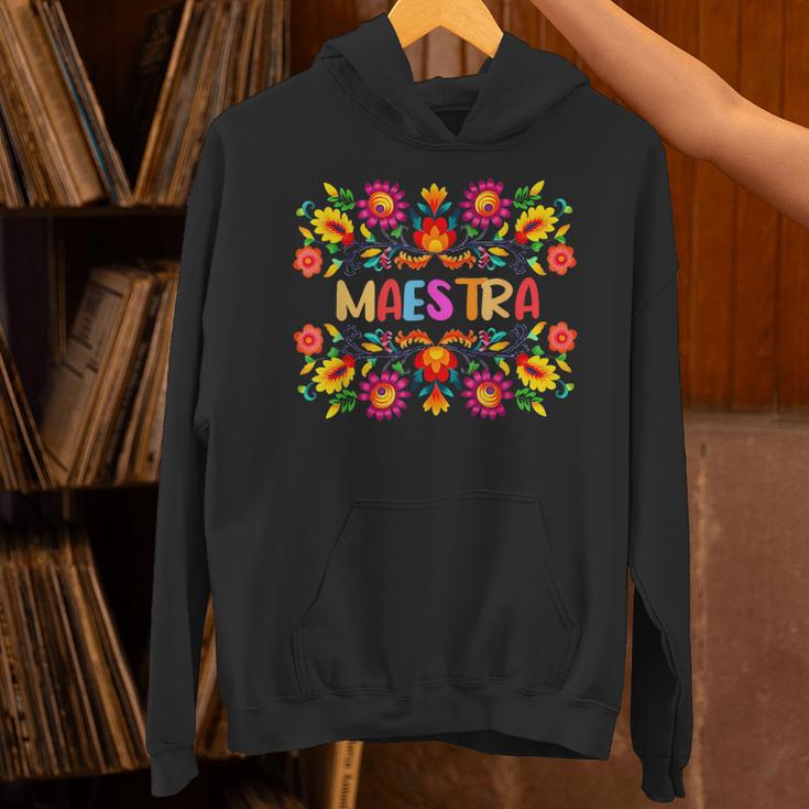Maestra Cinco De Mayo Spanish Mexican Teacher Unisex Hoodie, gift for family, gift for coworker