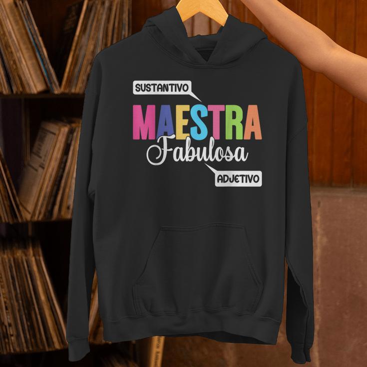 Maestra Fabulosa Bilingual Spanish Espanol Teacher School Unisex Hoodie, gift for family, gift for coworker