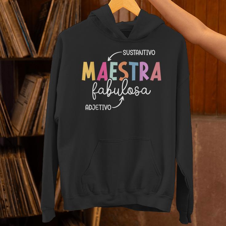 Maestra Fabulosa Maestra De EspañOl Spanish Teacher Unisex Hoodie, gift for family, gift for coworker Maestra Fabulosa Maestra De EspañOl Spanish Teacher Unisex Hoodie, gift for family, gift for coworker