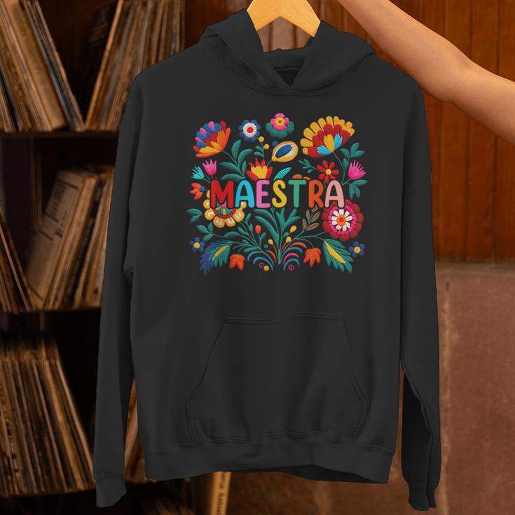 Maestra Flowers Spanish Teacher Cinco De Mayo Unisex Hoodie, gift for family, gift for coworker Maestra Flowers Spanish Teacher Cinco De Mayo Unisex Hoodie, gift for family, gift for coworker