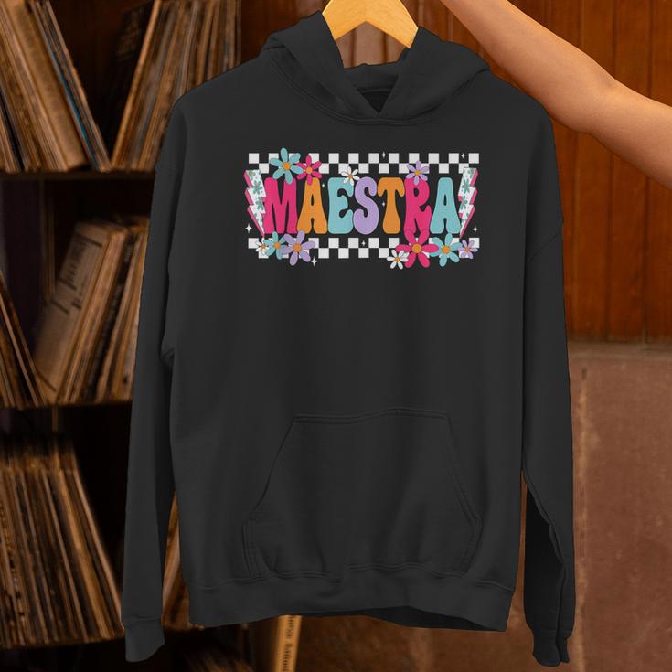 Maestra Teacher Spanish Back To School First Day Of School Unisex Hoodie, gift for family, gift for coworker