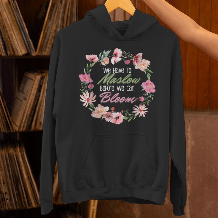 Maslow Before Blooms SPED Teacher School Psychologist Retro Men Women Unisex Hoodie, gift for family, gift for coworker Maslow Before Blooms SPED Teacher School Psychologist Retro Men Women Unisex Hoodie, gift for family, gift for coworker