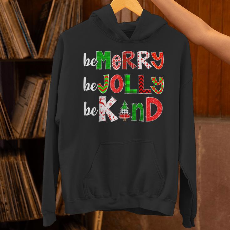 Be Merry Be Jolly Be Kind Merry Christmas Teacher Xmas Pjs Unisex Hoodie, gift for family, gift for coworker Be Merry Be Jolly Be Kind Merry Christmas Teacher Xmas Pjs Unisex Hoodie, gift for family, gift for coworker