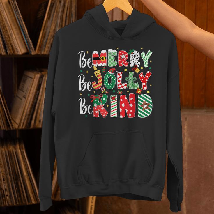 Be Merry Be Jolly Be Kind Merry Christmas Teacher Xmas PJs Unisex Hoodie, gift for family, gift for coworker