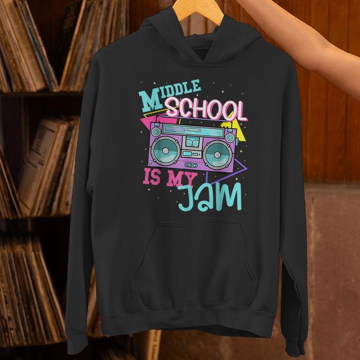 Middle School Is My Jam Cute Teacher Shirt 80's 90's Styl Unisex Hoodie, gift for family, gift for coworker Middle School Is My Jam Cute Teacher Shirt 80's 90's Styl Unisex Hoodie, gift for family, gift for coworker