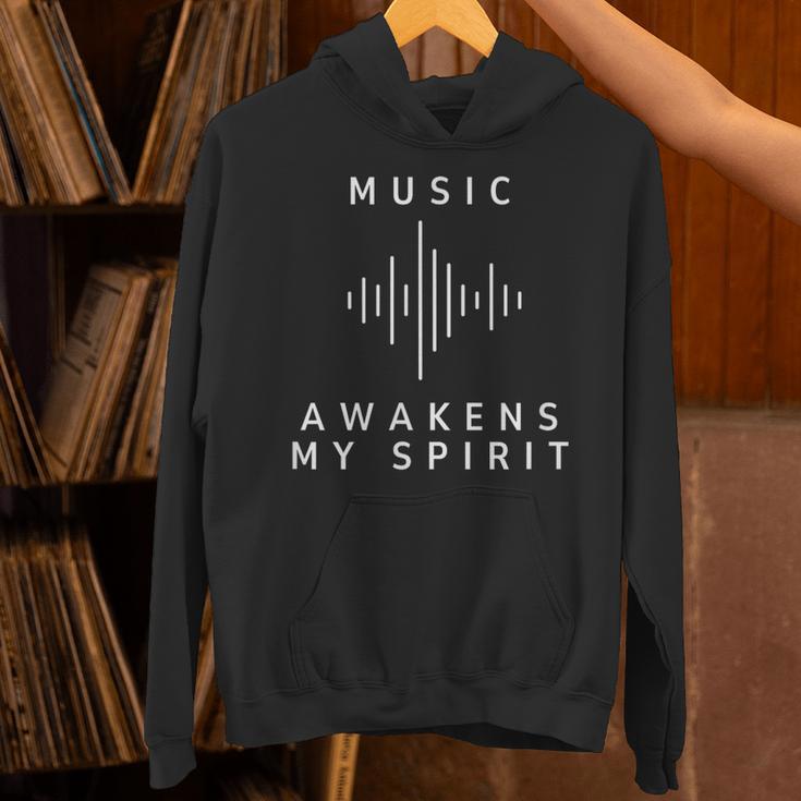 Music Awakens My Spirit Inspiring Musician Teacher Quote Unisex Hoodie, gift for family, gift for coworker