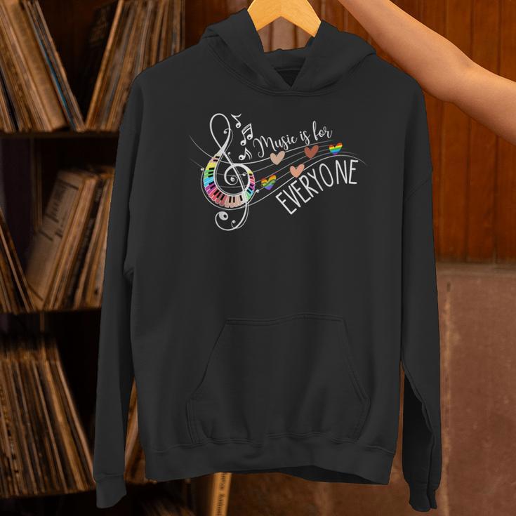 Music Is For Everyone Music Teacher Unisex Hoodie, gift for family, gift for coworker Music Is For Everyone Music Teacher Unisex Hoodie, gift for family, gift for coworker