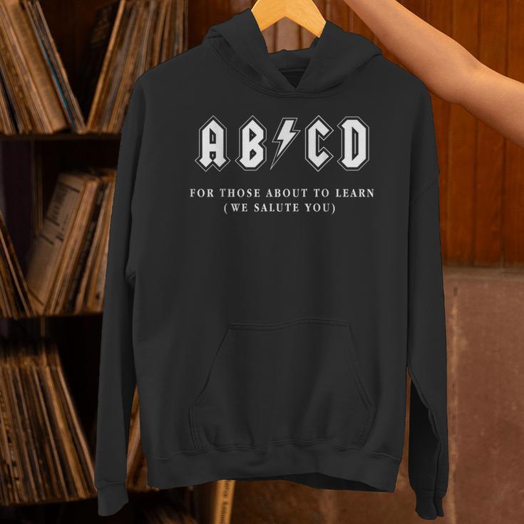 Music Teacher AB CD For Those About To Learn Rock Unisex Hoodie, gift for family, gift for coworker Music Teacher AB CD For Those About To Learn Rock Unisex Hoodie, gift for family, gift for coworker