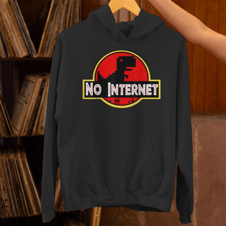 Nerdy No Internet Dinosaur Computer Science Teacher Unisex Hoodie, Science Teacher Hoodies, Internet Hoodies, gift for family, gift for coworker