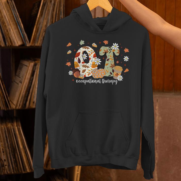 Occupational Therapy Fall Autumn Pumpkin Flower OTA Teacher Unisex Hoodie, gift for family, gift for coworker