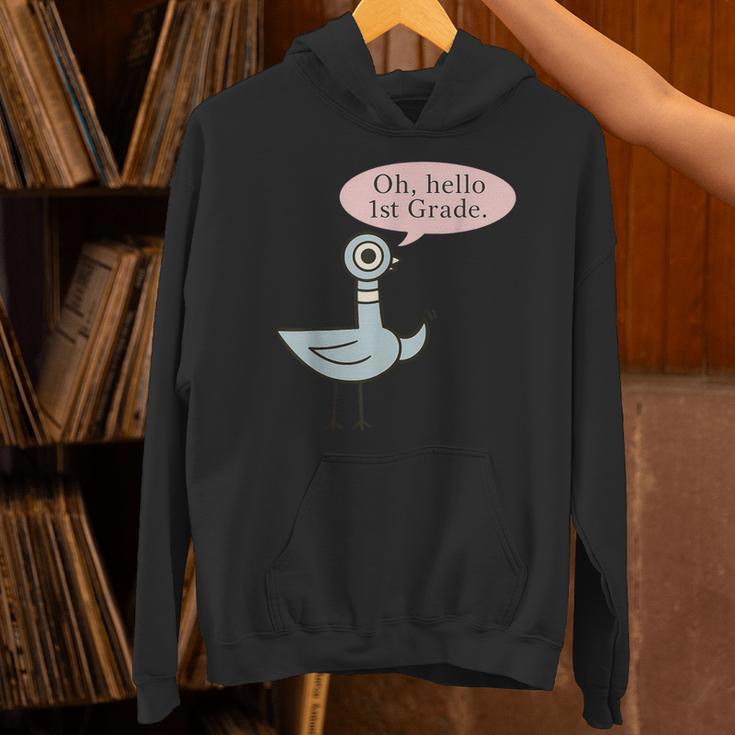 Oh Hello First Graders Cute Pigeon 1st Grade Teacher Unisex Hoodie, First Grade Teacher Hoodies, gift for family, gift for coworker Oh Hello First Graders Cute Pigeon 1st Grade Teacher Unisex Hoodie, First Grade Teacher Hoodies, gift for family, gift for coworker