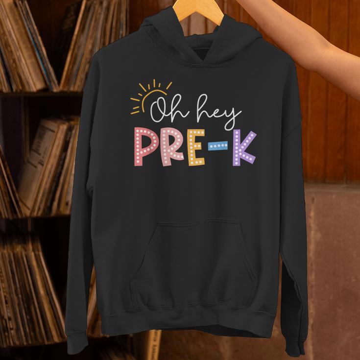 Oh Hey Pre K Student Teacher Happy First Day Back To School Unisex Hoodie, gift for family, gift for coworker Oh Hey Pre K Student Teacher Happy First Day Back To School Unisex Hoodie, gift for family, gift for coworker