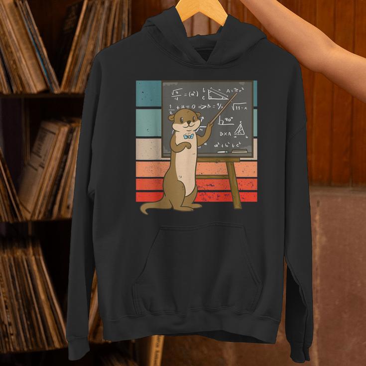 Otter Professor Teacher Teaching Maths Mathematics Unisex Hoodie, gift for family, gift for coworker