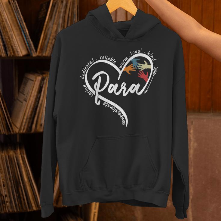 Para Heart Paraprofessional Teacher Paraeducator Unisex Hoodie, gift for family, gift for coworker