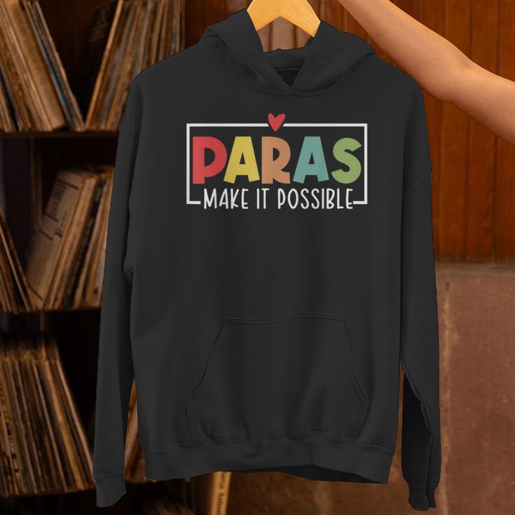 Paras Make It Possible Teacher Paraprofessional Paraeducator Unisex Hoodie, gift for family, gift for coworker Paras Make It Possible Teacher Paraprofessional Paraeducator Unisex Hoodie, gift for family, gift for coworker