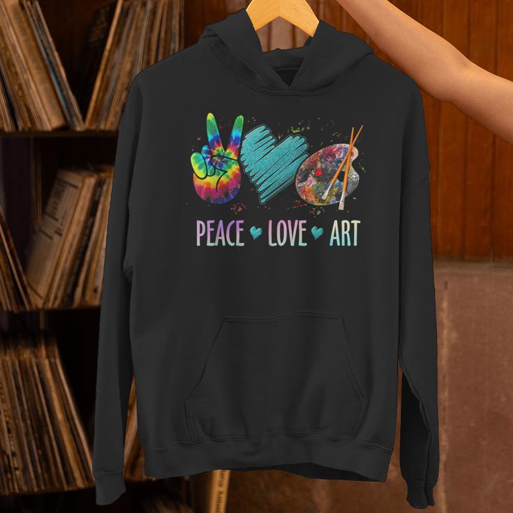 Peace Love Art Painting Palette Art Teacher Unisex Hoodie, gift for family, gift for coworker Peace Love Art Painting Palette Art Teacher Unisex Hoodie, gift for family, gift for coworker