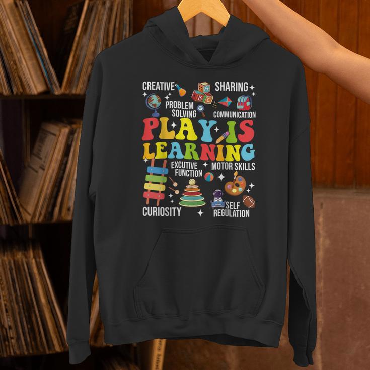 Play Is Learning Kindergarten Preschool Teacher Appreciation Unisex Hoodie, gift for family, gift for coworker