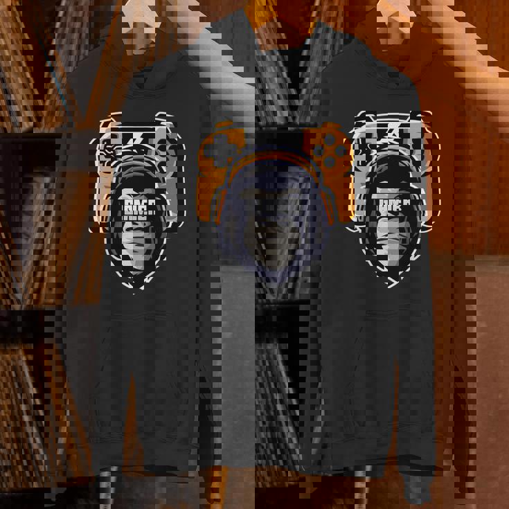 Playtation ゲーマーギフト モンキー ゲームプレーヤー ビデオゲーム 長袖tシャツ パーカー