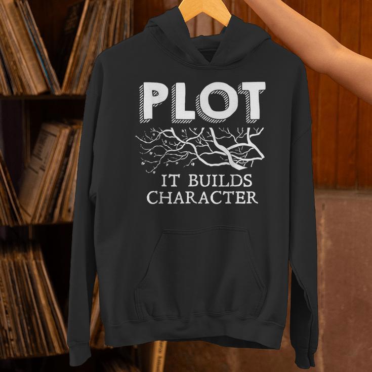 Plot It Builds Character Book Reading Teacher Unisex Hoodie, gift for family, gift for coworker Plot It Builds Character Book Reading Teacher Unisex Hoodie, gift for family, gift for coworker