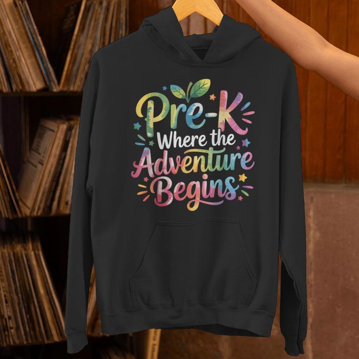Pre-K Where The Adventure Begins Preschool Teachers Students Unisex Hoodie, gift for family, gift for coworker