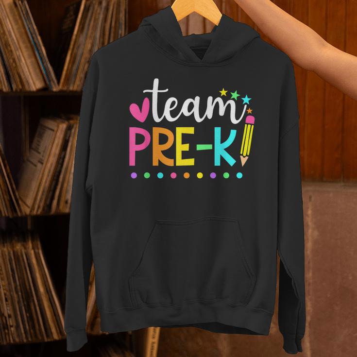 Pre-k Team Pencil Teacher Student Back To School Girls Unisex Hoodie, gift for family, gift for coworker Pre-k Team Pencil Teacher Student Back To School Girls Unisex Hoodie, gift for family, gift for coworker