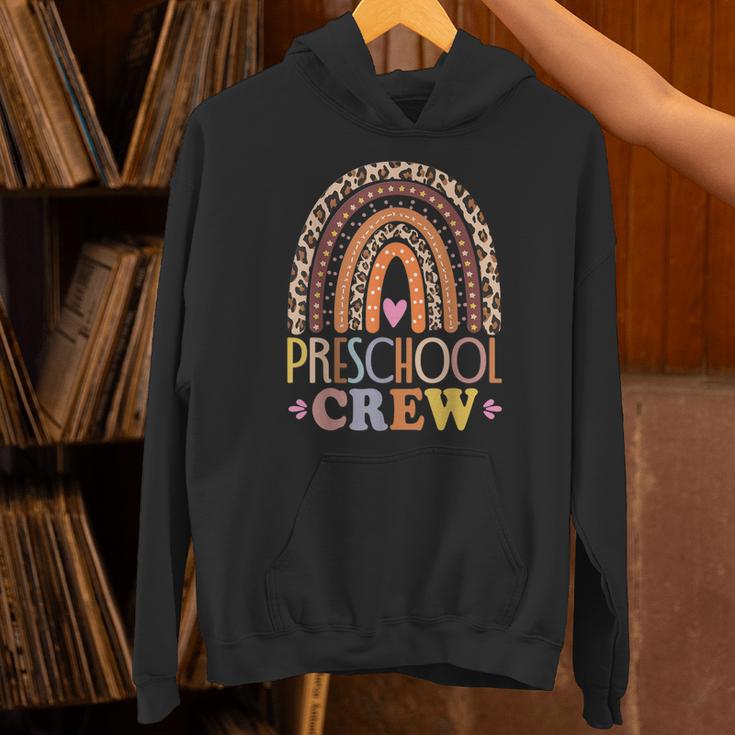 Preschool Crew Cute Leopard Rainbow Back To School Teachers Unisex Hoodie, gift for family, gift for coworker Preschool Crew Cute Leopard Rainbow Back To School Teachers Unisex Hoodie, gift for family, gift for coworker