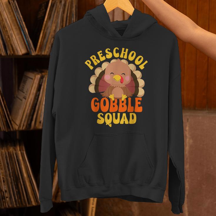 Preschool Gobble Squad Cute Turkey Thanksgiving Teacher Unisex Hoodie, gift for family, gift for coworker Preschool Gobble Squad Cute Turkey Thanksgiving Teacher Unisex Hoodie, gift for family, gift for coworker