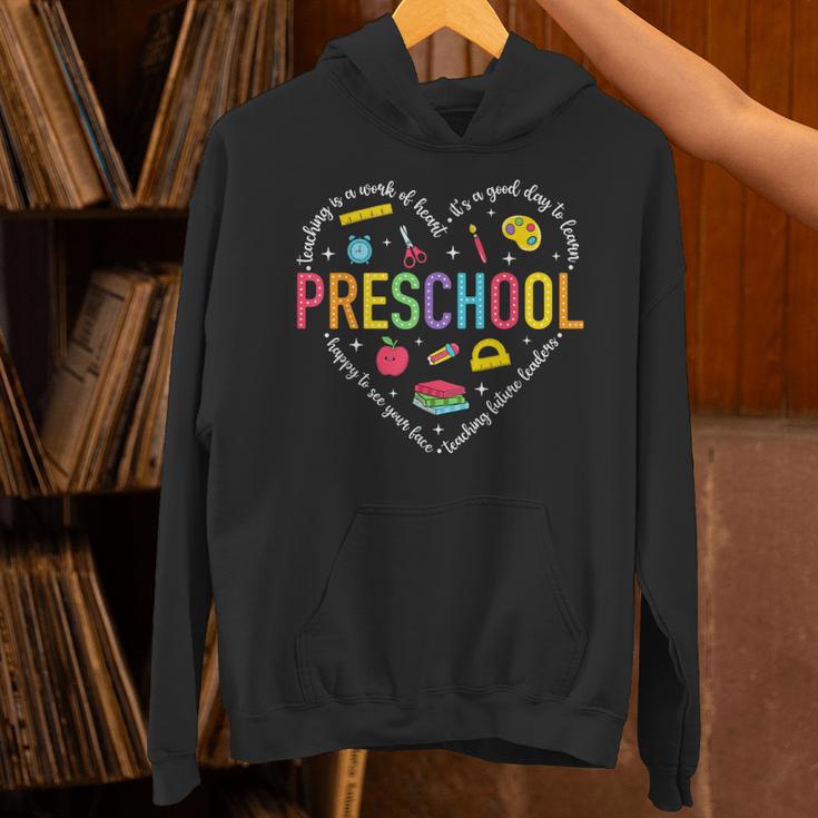 Preschool Teacher Pre-K Heart First Day Of Preschool Kids Unisex Hoodie, gift for family, gift for coworker Preschool Teacher Pre-K Heart First Day Of Preschool Kids Unisex Hoodie, gift for family, gift for coworker