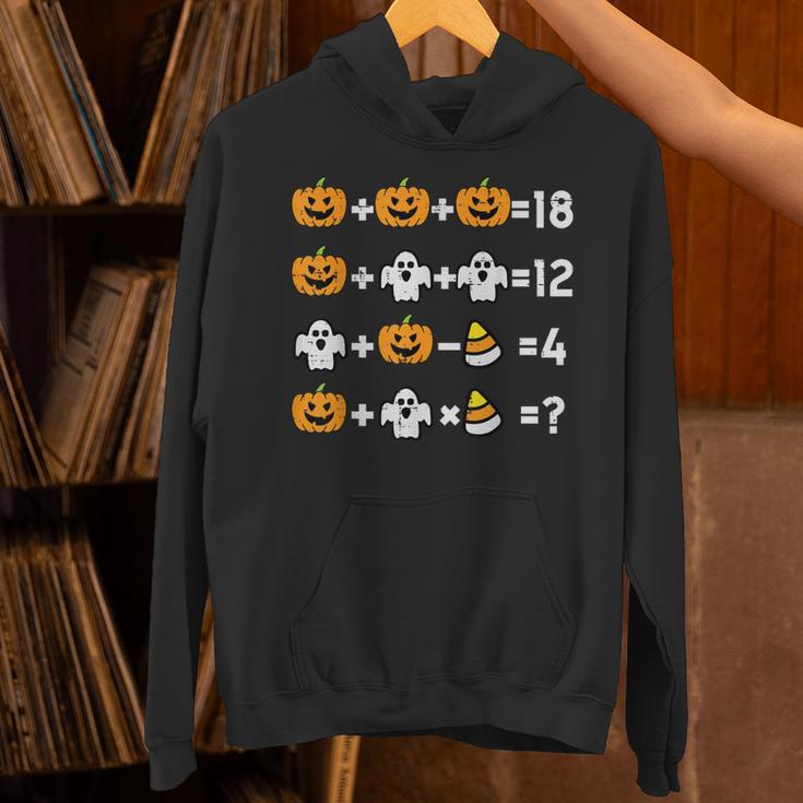 Pumpkin Ghost Equation Math Teacher Halloween Costume Unisex Hoodie, gift for family, gift for coworker