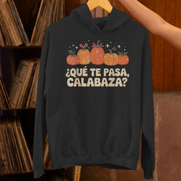Que Pasa Calabaza Spanish Teacher Bilingual Pumpkin Women Unisex Hoodie, gift for family, gift for coworker Que Pasa Calabaza Spanish Teacher Bilingual Pumpkin Women Unisex Hoodie, gift for family, gift for coworker