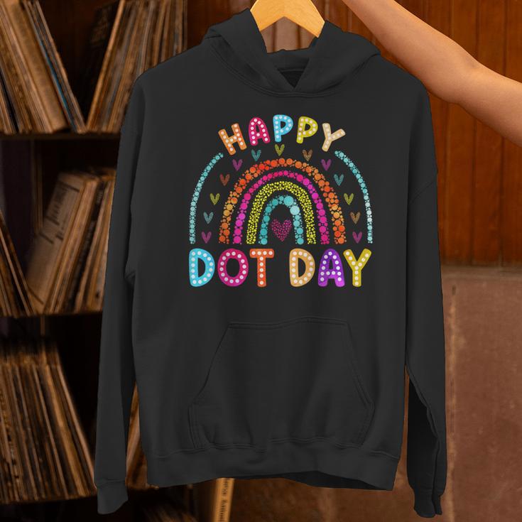 Rainbow Happy Dot Day Shirts Teacher Kids September 15th Unisex Hoodie, gift for family, gift for coworker