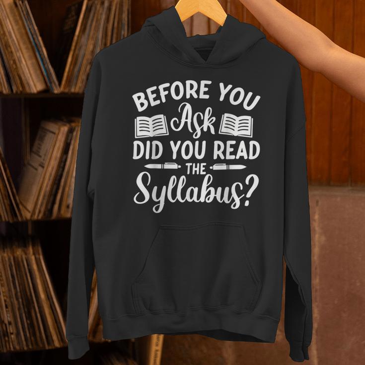 Did You Read The Syllabus Shirt Teacher Men Women Unisex Hoodie, gift for family, gift for coworker