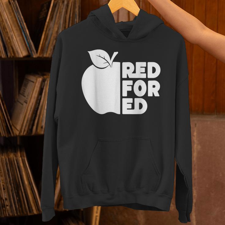 Red For Ed Teacher Support Public Education For Men Women Kids Unisex Hoodie, gift for family, gift for coworker Red For Ed Teacher Support Public Education For Men Women Kids Unisex Hoodie, gift for family, gift for coworker
