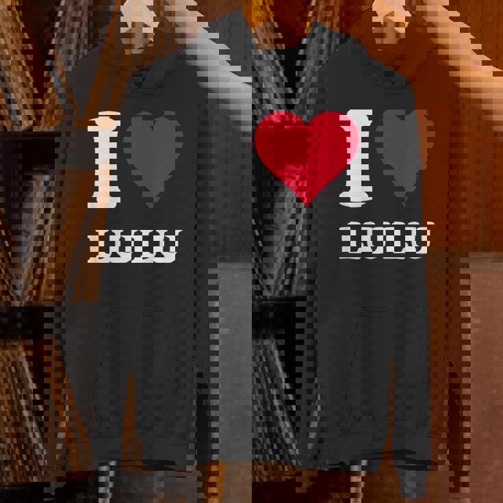 Red Heart I Love Lulu パーカー