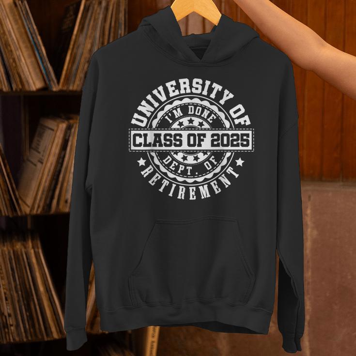 Retired 2025 For Teacher Retirement University Of I'm Done Unisex Hoodie, gift for family, gift for coworker Retired 2025 For Teacher Retirement University Of I'm Done Unisex Hoodie, gift for family, gift for coworker