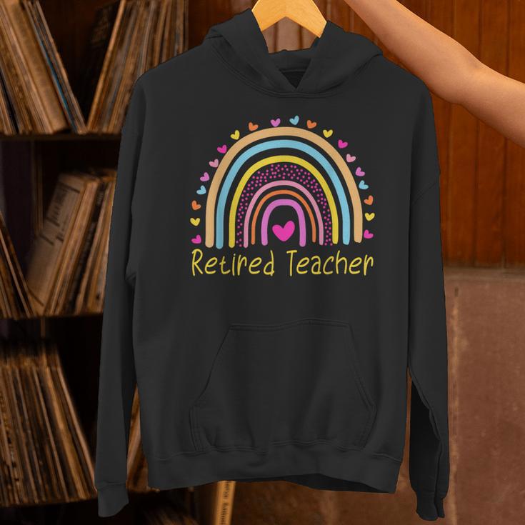 Retired Teacher Rainbow Unisex Hoodie, gift for family, gift for coworker Retired Teacher Rainbow Unisex Hoodie, gift for family, gift for coworker